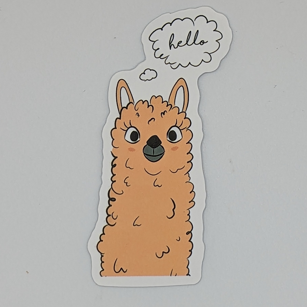Hello Llama Sticker